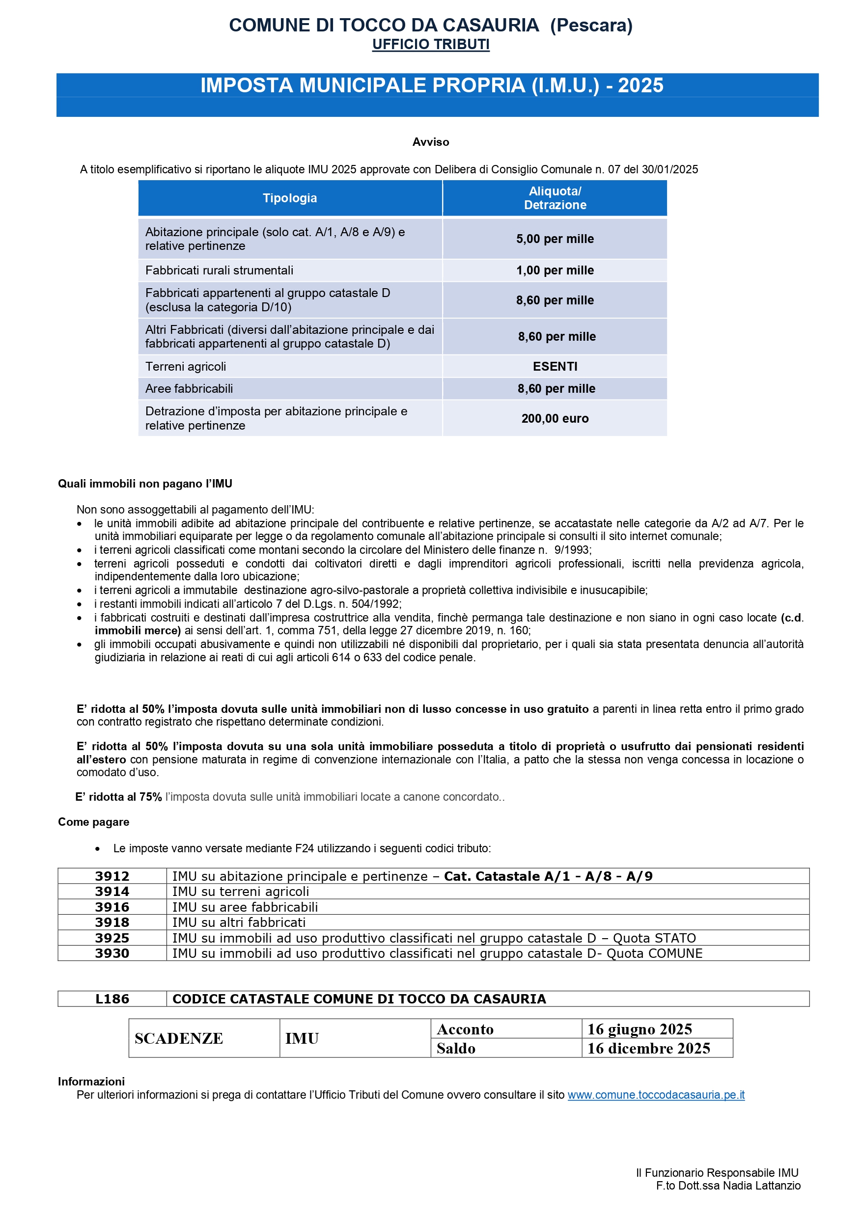 IMPOSTA MUNICIPALE PROPRIA (I.M.U.) - 2025